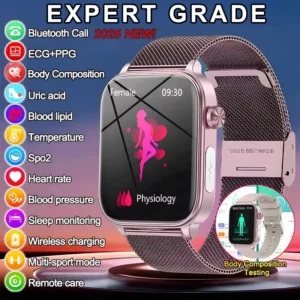 2025 New ECG+PPG Monitoring Smart Watch Women